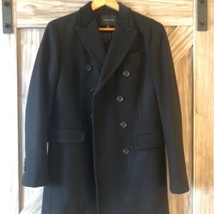 Men’s Banana Republic Wool-Blend Black Dress Coat